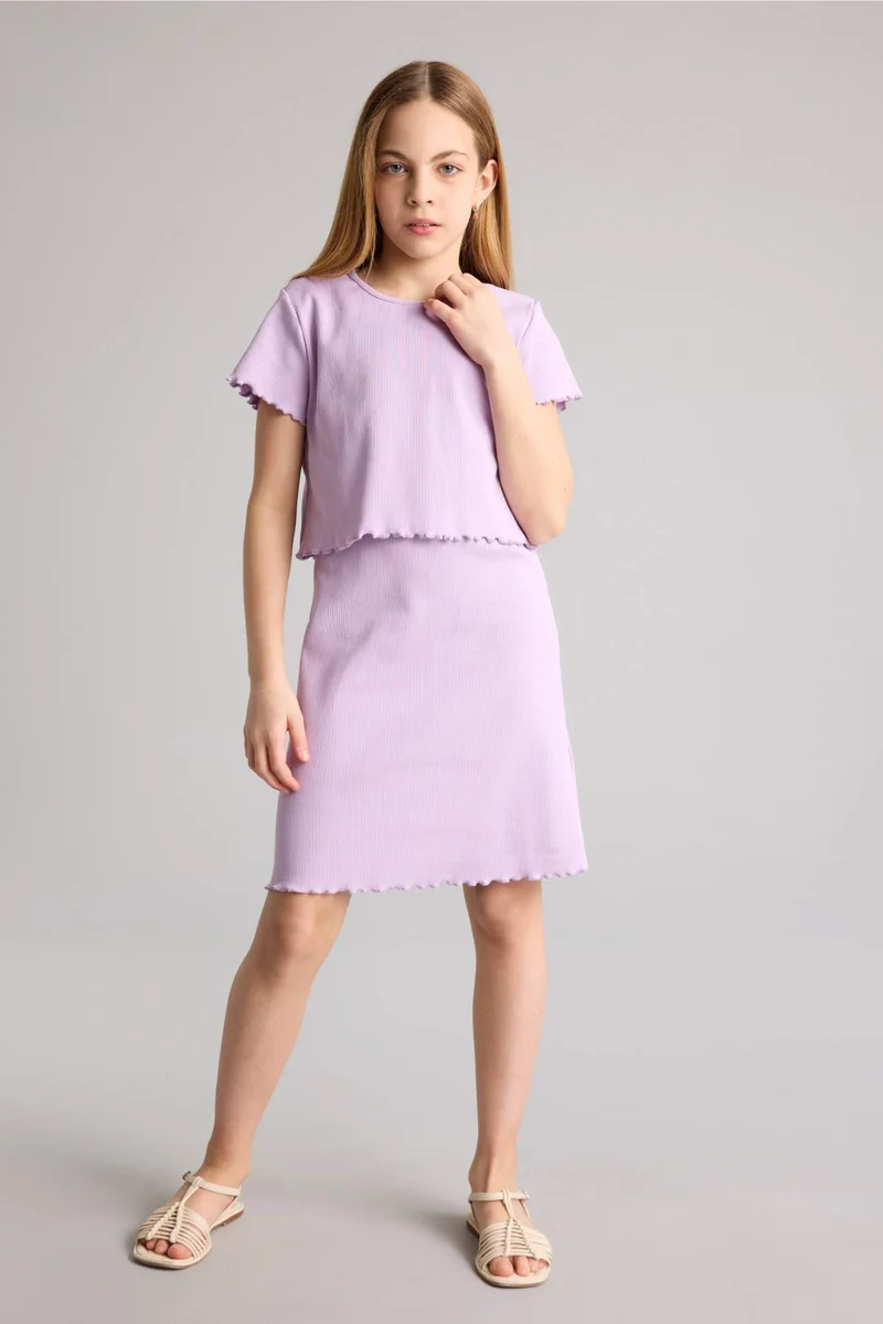 ديفاكتو Girl Ribbed Camisole 2 Piece Dress
