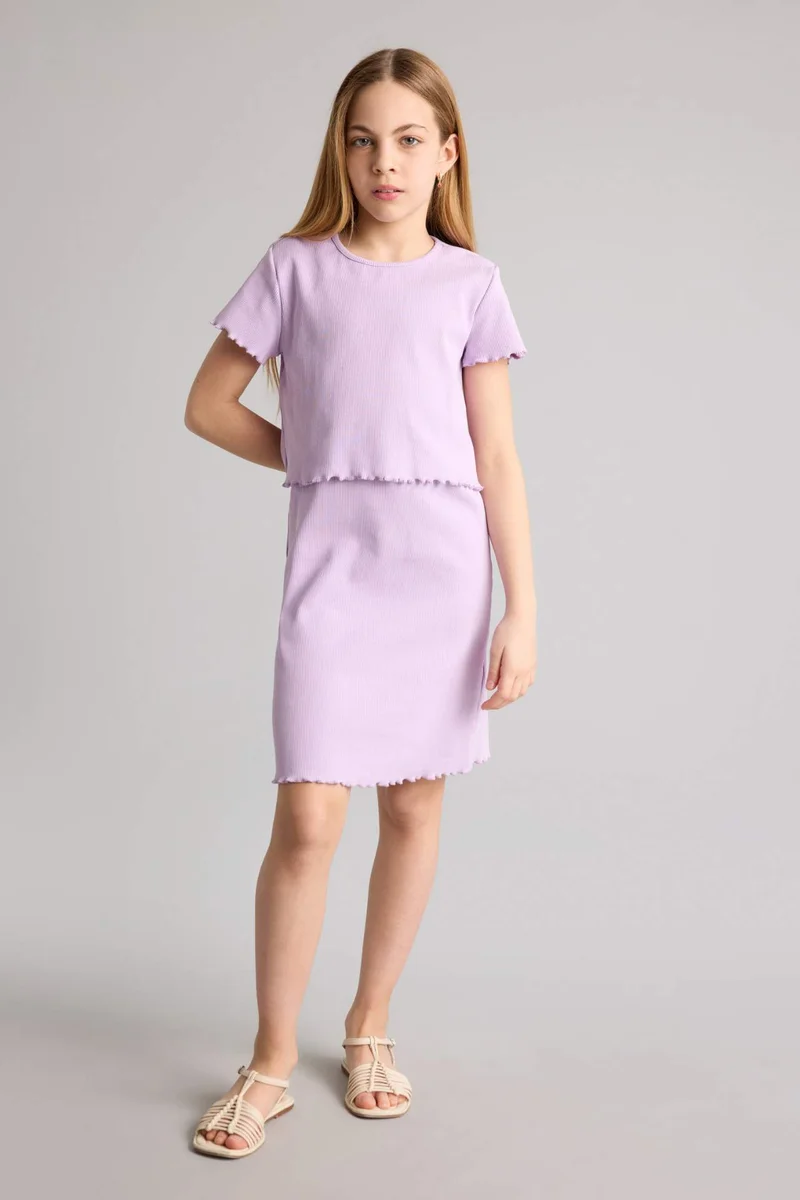 ديفاكتو Girl Ribbed Camisole 2 Piece Dress