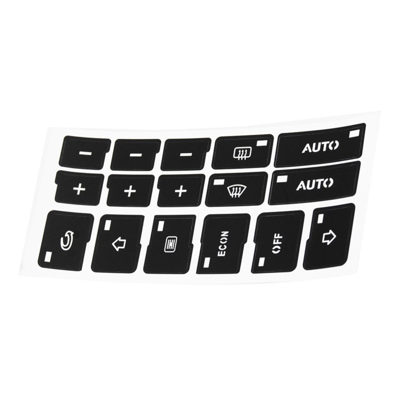 Radio Button Repair Stickers: Black Matte Vinyl, Precise Cut Match, Easy Installation - Heavy Duty Adhesive Decals for Audi A4 B6 B7 2000-2004 Car Stereo Maintenance - Image 1