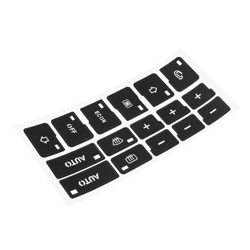 Radio Button Repair Stickers: Black Matte Vinyl, Precise Cut Match, Easy Installation - Heavy Duty Adhesive Decals for Audi A4 B6 B7 2000-2004 Car Stereo Maintenance - Image 2