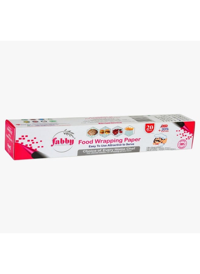 FABBY Food Wrapping Paper | Multipurpose Paper | Breathable & Plastic Free I Wrap Roti, Parantha, Sandwich, Rolls, Burgers & Many More ! Keeps Food Fresh And Alive 20Mtr (Pack Of 3) - Image 1
