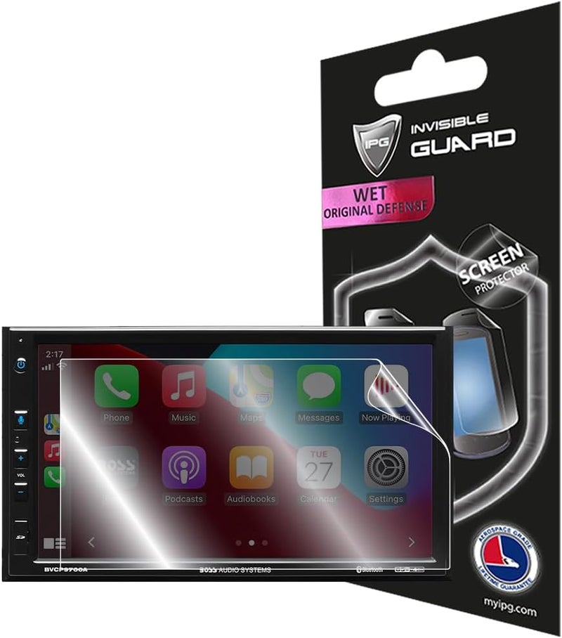 IPG IPG for BOSS Audio Systems BVCP9700AC Car Stereo System Touchscreen HydroGel Screen Protector Invisible Ultra HD Clear Film Anti Scratch Skin Guard  SmoothSelfHealingBubble Free for BVCP9700AC - Image 1