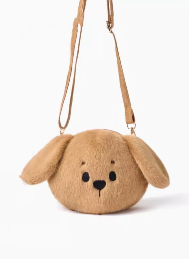 Little dog doll backpack, party bag, plush toy pendant, crossbody bag, children's birthday gift for both men and women 