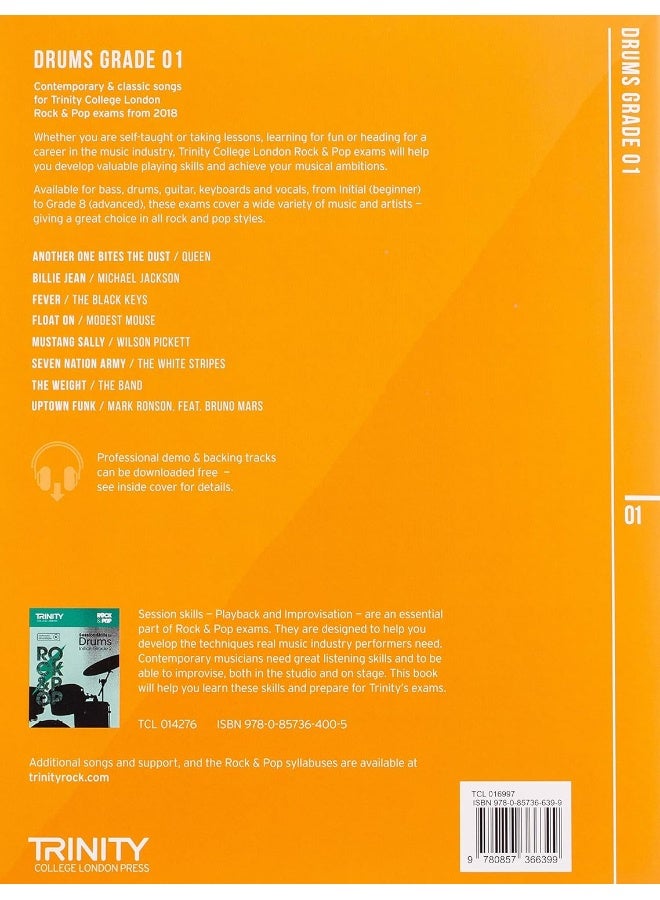 Trinity College London Rock & Pop 2018 Drums Grade 1 - Image 2