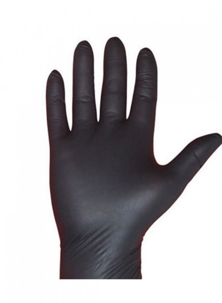 SKP Plastic Vinyl Gloves Black Extra Large Size (70 pcs) - Image 1