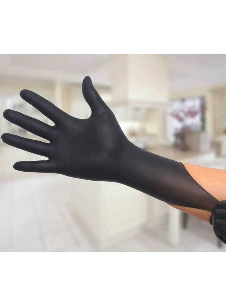 SKP Plastic Vinyl Gloves Black Extra Large Size (70 pcs) - Image 4