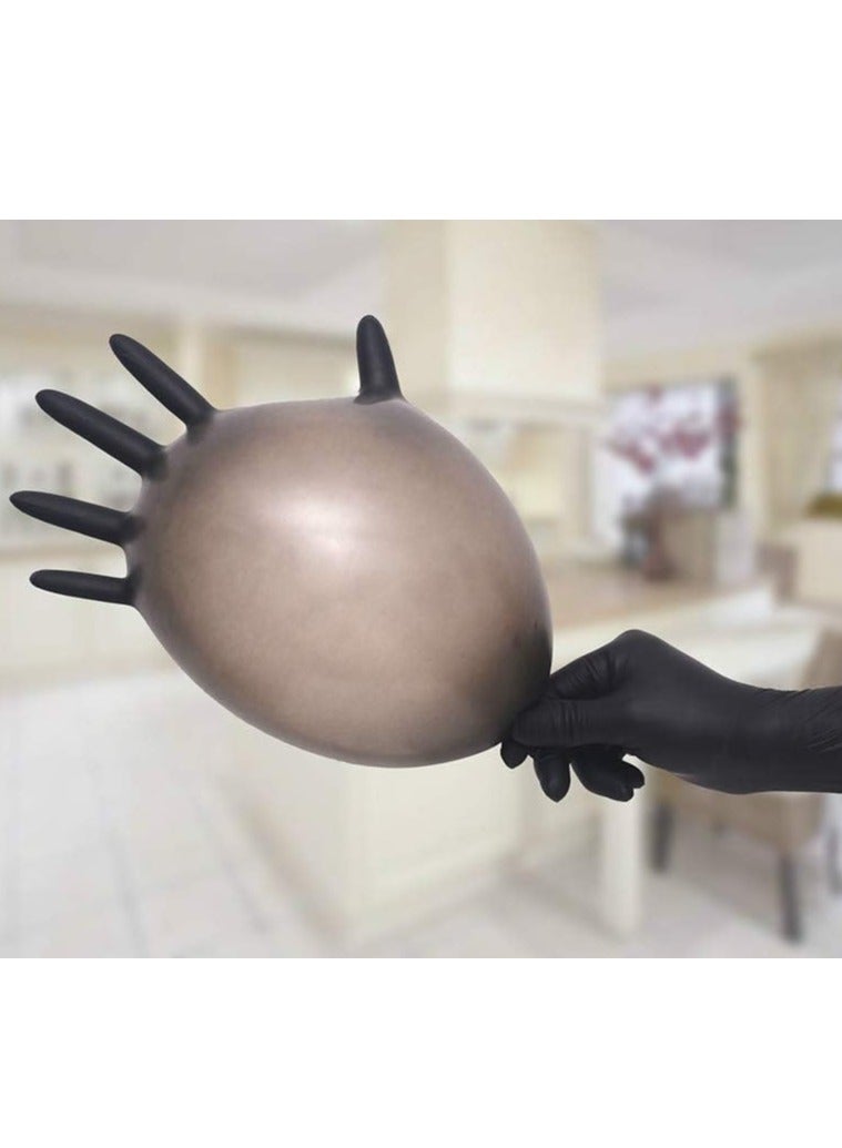 SKP Plastic Vinyl Gloves Black Extra Large Size (70 pcs) - Image 2