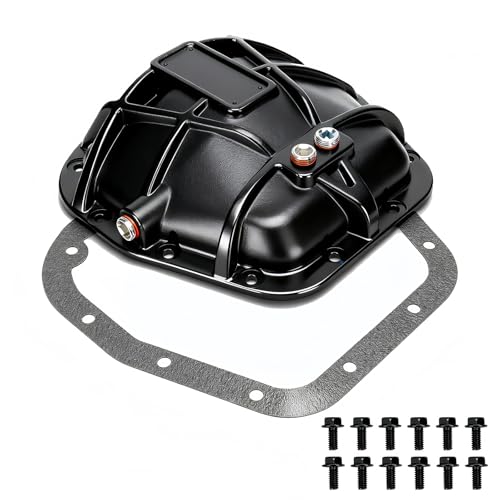 KOONDHEEND 697-734 9.75" Rear Differential Cover with Gasket and 12*Screw Compatible with Ford F150 E150 Expedition Transit-150 Lincoln Mark LT,Navigator | 9.75" Ring Gear - Image 1