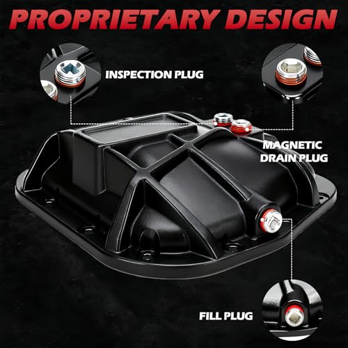 KOONDHEEND 697-734 9.75" Rear Differential Cover with Gasket and 12*Screw Compatible with Ford F150 E150 Expedition Transit-150 Lincoln Mark LT,Navigator | 9.75" Ring Gear - Image 4