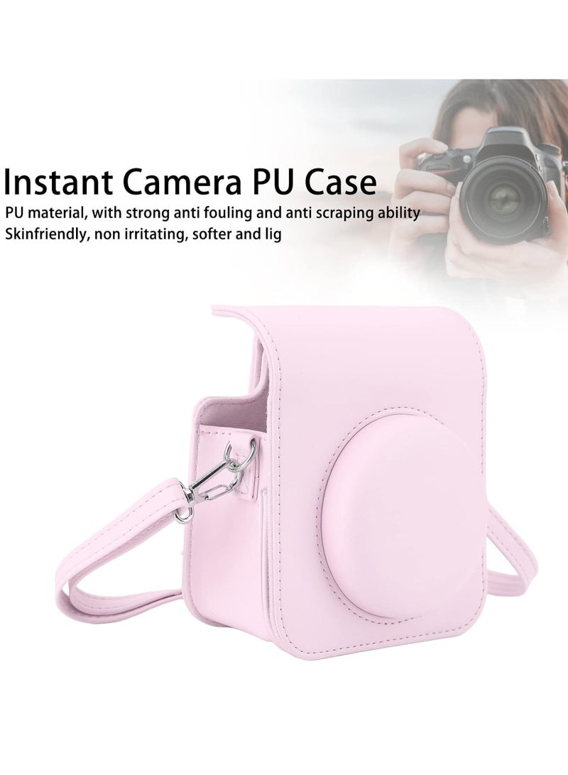 Mini Camera Protective Case Compatible with Fujifilm Instax Mini 12, Instant Camera Case with Adjustable Shoulder Strap, Cute Solid Color Camera Case Compatible with Instax Mini 12 Camera - Image 2