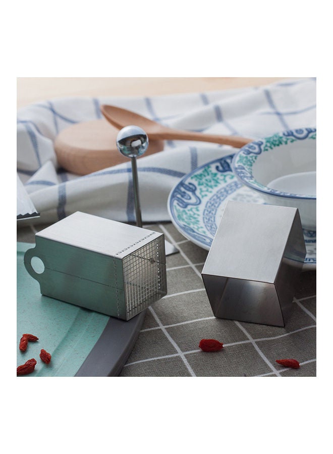 NIBEMINENT Household Chrysanthemum Tofu Shredder Silver 9.65 x 4.3 4.3cm - Image 5