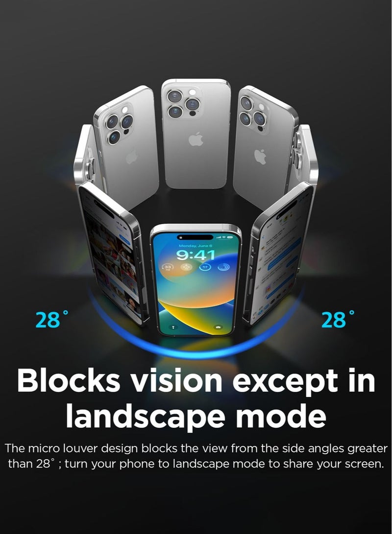 Elago Privacy for iPhone 14 Pro MAX Privacy Premium Tempered Glass Screen Protector - Image 2