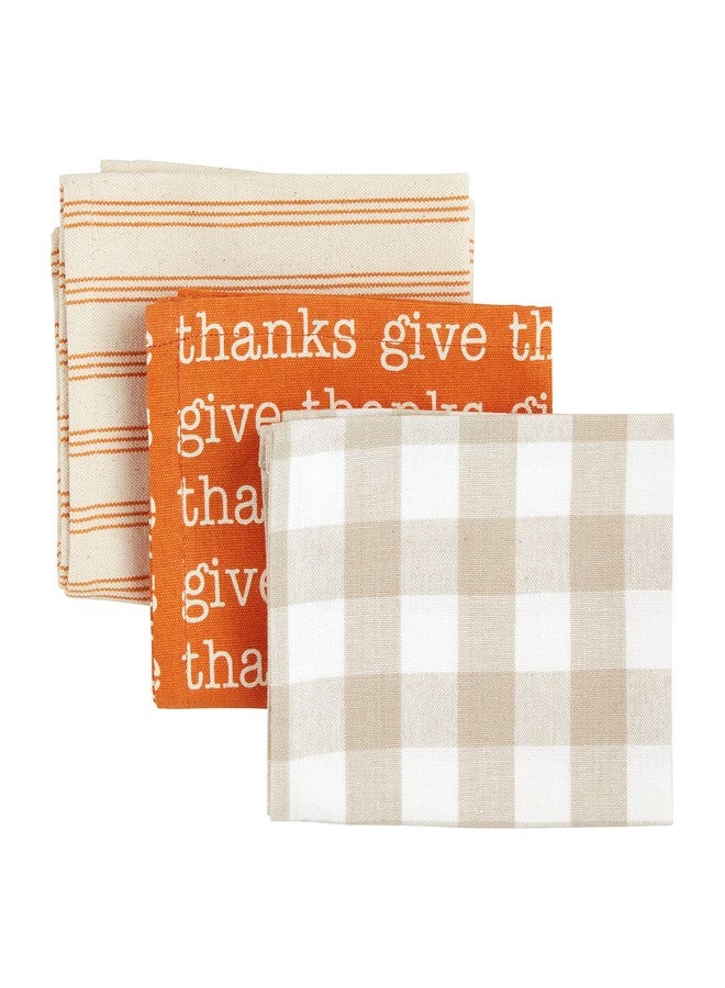 Mud Pie Pumpkin Towel Set, Happy Fall, 21" x 14" - Image 2