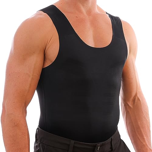 Esteem Apparel SlimFlex Mens Athletic Dry Fit Undershirt Workout Tank Top Camiseta Seco Rápido (Black, Medium) - Image 1