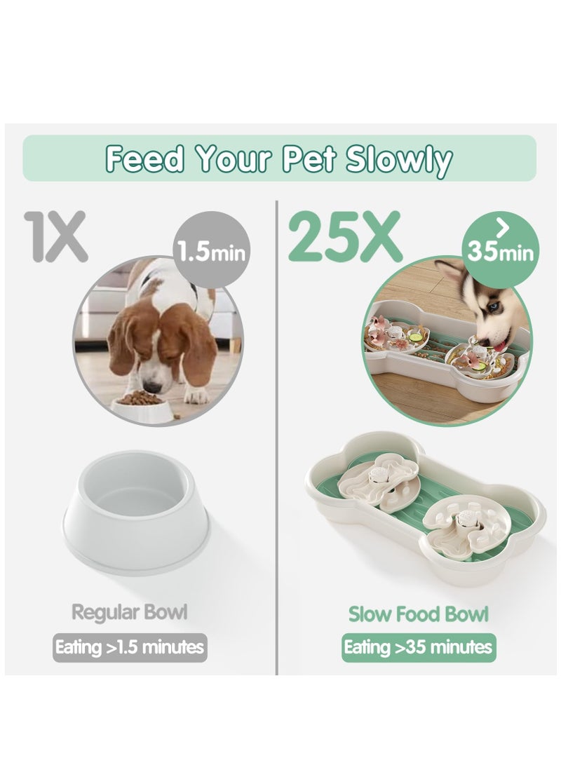 SOLARAE Slow Feeder Dog Bowls Large Breed, Dog Slow Feeder Bowl, Dog Food Bowls Slow Feeder, Large Dog Bowl Slow Feeder, Dog Puzzle Feeder Bowls, Dog Food Bowl for Large/Medium/Small Dogs Breed - Image 2