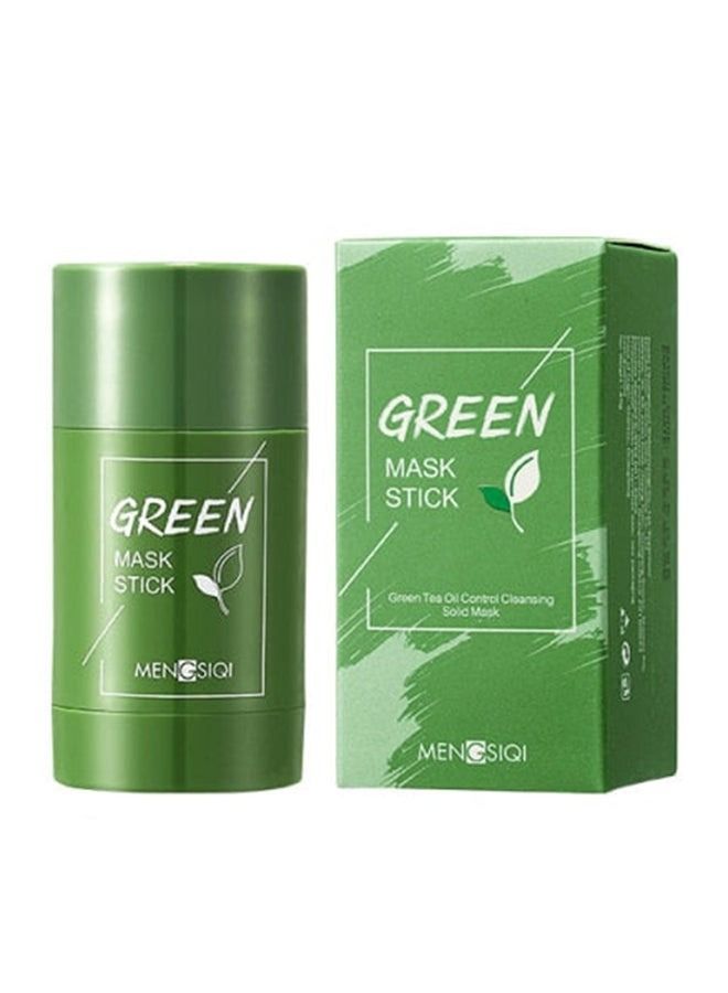 Purederm Green Tea Oil Control Cleansing Solid Mask Green 40g - Image 1