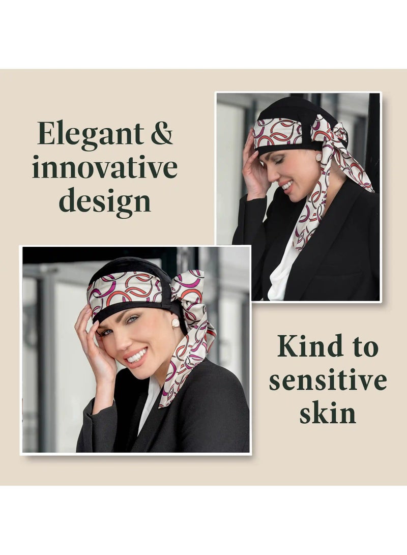 Rung Yanna Black Cerchio Elegant Ladies Scarf - Image 2