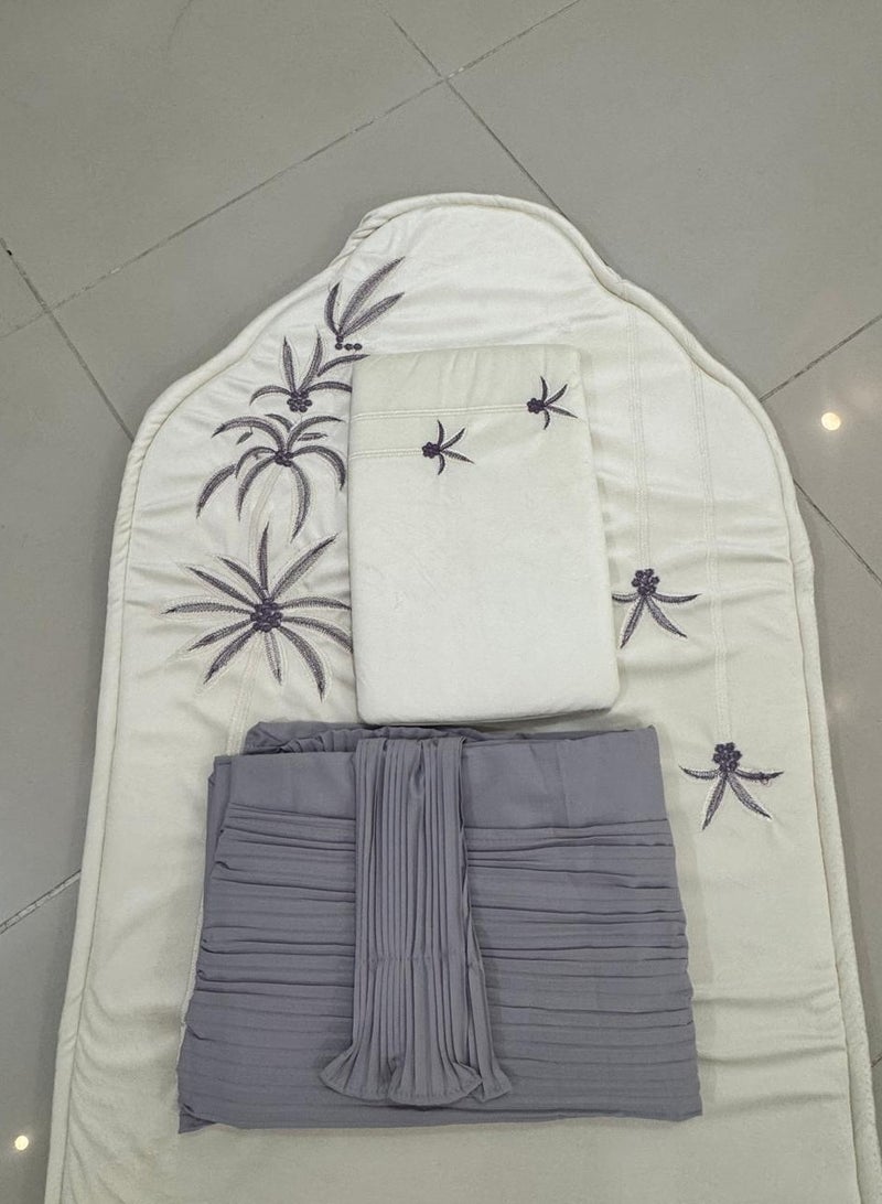 Embroidered padded sponge prayer rug with a crushed rug, excellent cool material - Image 2