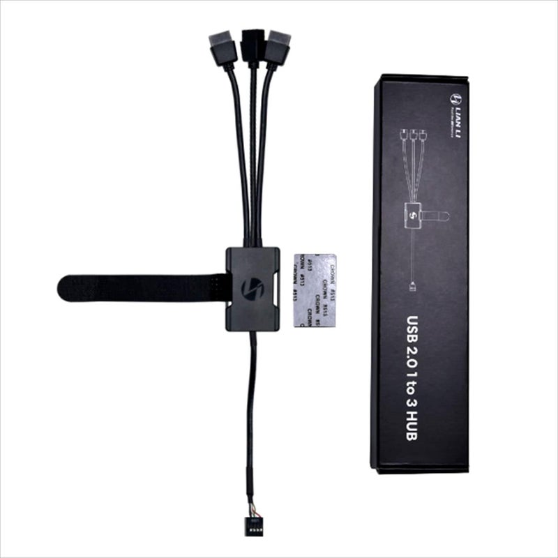 ليان لي موزع USB 2.0 من ، 1 إلى 3 منافذ، يدعم وحدة تحكم سلسلة مراوح UNI، تمديد 9 دبابيس 3 منافذ - Image 4