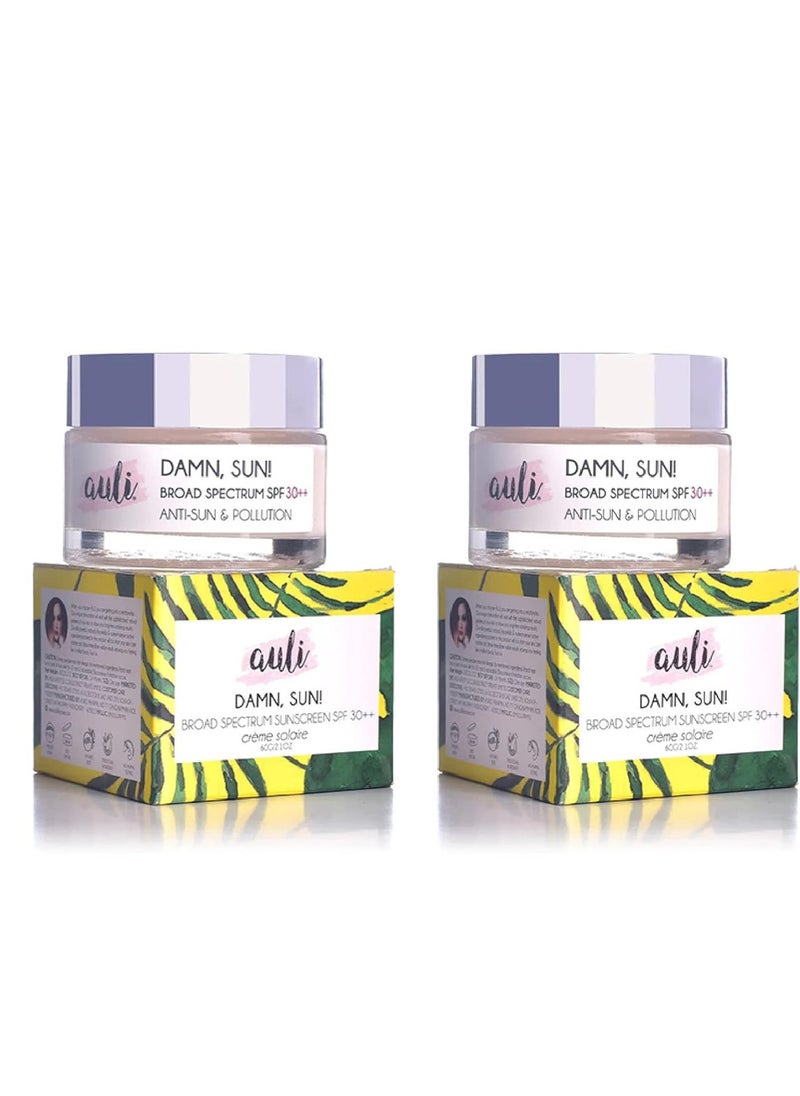 AULI LIFESTYLE - Auli Damn Sun Sunscreen SPF30 Pack Of 2 60G - Image 1