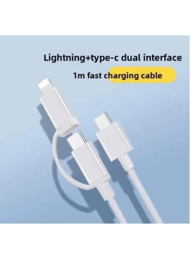 PROMASS USB-C to Type-C and Lightning 2 in 1 Fast Charging Cable 60W - Image 5