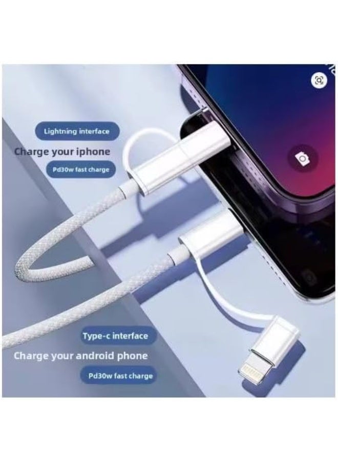 PROMASS USB-C to Type-C and Lightning 2 in 1 Fast Charging Cable 60W - Image 2