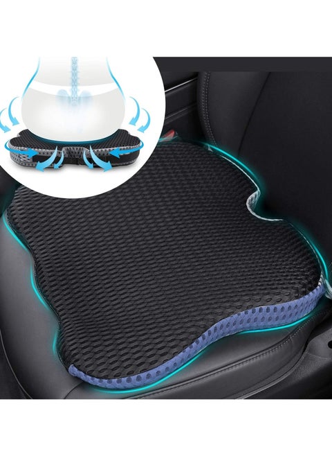 Seat Cushion for Car Seat Driver - Car Seat Cushions for Driving with Larger Size to Add More Comfort - Wedge Driver Seat Cushion Improve Driving View (Mesh Cover,Black)