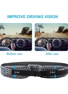 XICEN Seat Cushion for Car Seat Driver - Car Seat Cushions for Driving with Larger Size to Add More Comfort - Wedge Driver Seat Cushion Improve Driving View (Mesh Cover,Black)  - Image 3