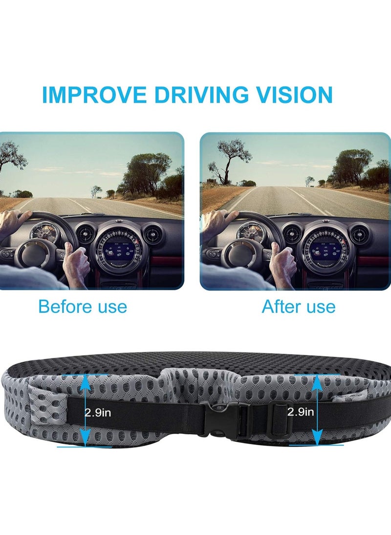 XICEN Seat Cushion for Car Seat Driver - Car Seat Cushions for Driving with Larger Size to Add More Comfort - Wedge Driver Seat Cushion Improve Driving View (Mesh Cover,Black)  - Image 3