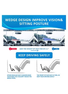 XICEN Seat Cushion for Car Seat Driver - Car Seat Cushions for Driving with Larger Size to Add More Comfort - Wedge Driver Seat Cushion Improve Driving View (Mesh Cover,Black)  - Image 5