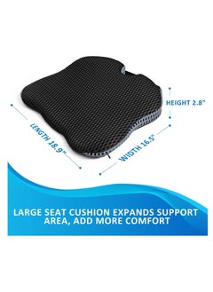XICEN Seat Cushion for Car Seat Driver - Car Seat Cushions for Driving with Larger Size to Add More Comfort - Wedge Driver Seat Cushion Improve Driving View (Mesh Cover,Black)  - Image 4