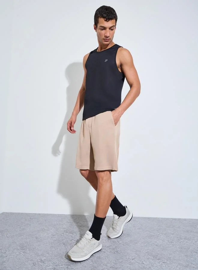 ستايلي اكتيف Men Khaki Training Shorts with Side Pocket