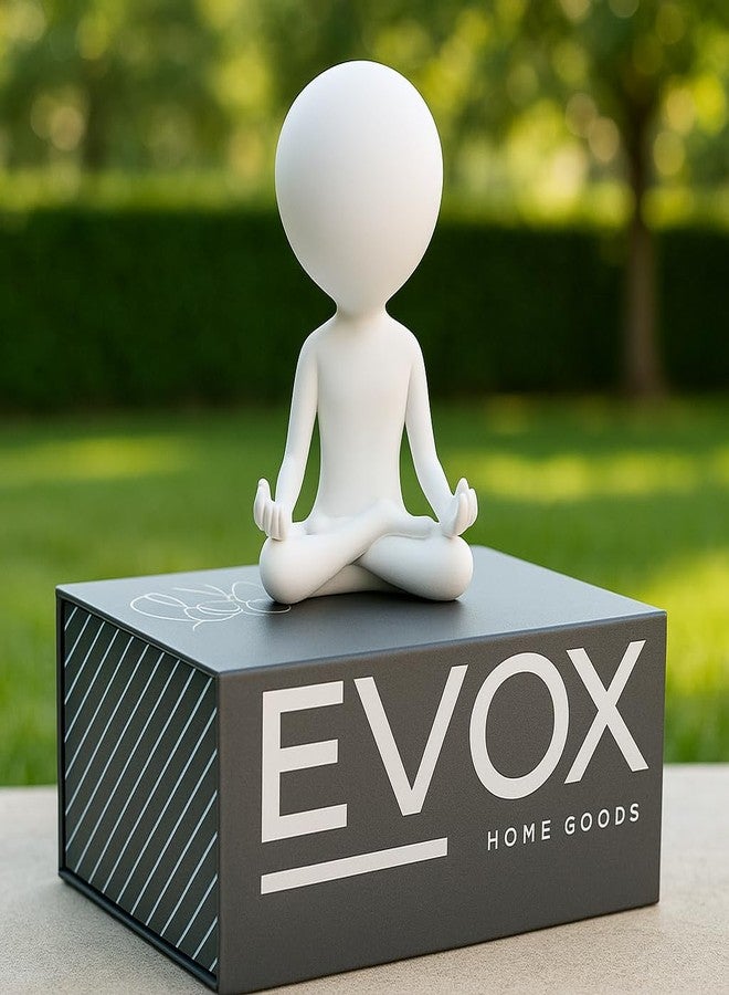 EVOX Luxury Modern Shelf Decor Meditation Figurine Elegant Zen Decor for Desk, Office, Premium Minimalist Yoga Sculpture in Gift Box - Image 1