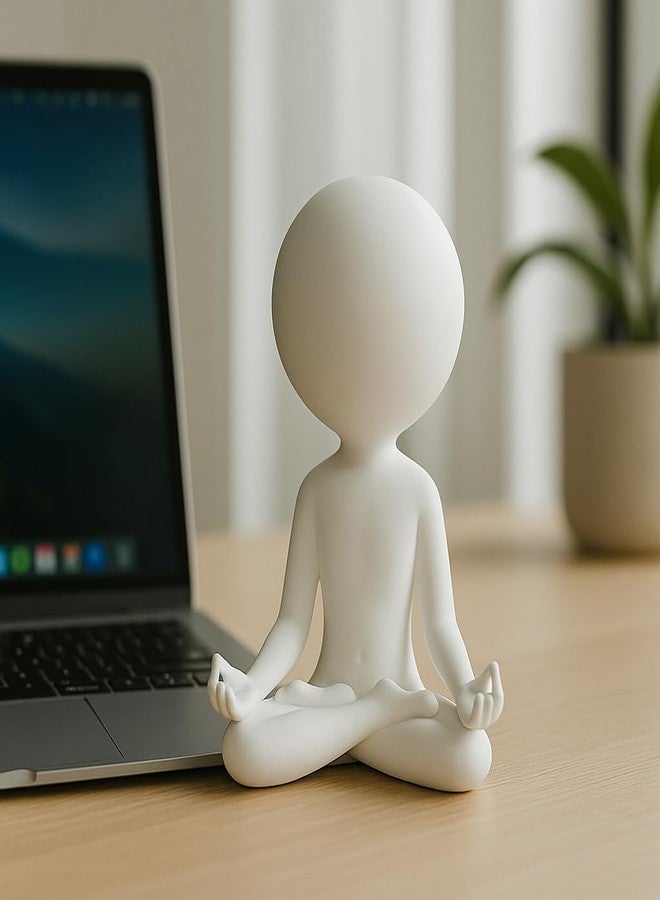 EVOX Luxury Modern Shelf Decor Meditation Figurine Elegant Zen Decor for Desk, Office, Premium Minimalist Yoga Sculpture in Gift Box - Image 4