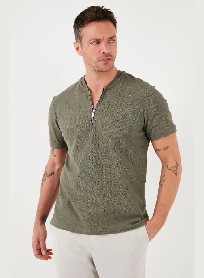 Buratti  Buratti Cotton Regular Fit Half-Zip College Collar 3-Pack T-Shirt Men's T-SHIRT 5902653S3 for Men | Best Price UAE