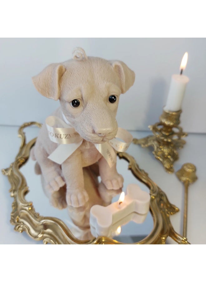 Dog Candle Set – Jack Russell Terrier & Bone Shape, 100% Beeswax Scented Candles, Smoke-Free Flame, Eco-Friendly Gift for Dog Lovers & Home Decor  - Image 1