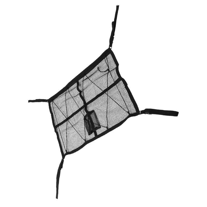 Adjustable Hanging Car Ceiling Storage Net with Tissue Box Holder Drawstring Storage Net for SUV and Truck Roof Organization - Image 4