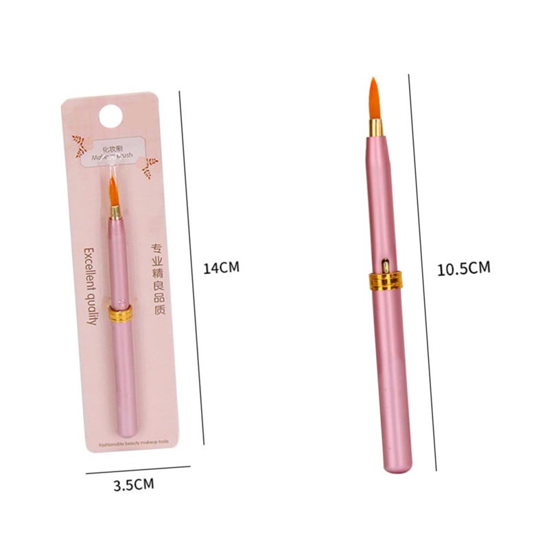 3pcs Lip Liner Brushes Cosmetic Makeup Tool Set Multi-function Beauty Brush with Synthetic Bristles for Precise Lipstick Application and Travel Use Random Color - Image 2