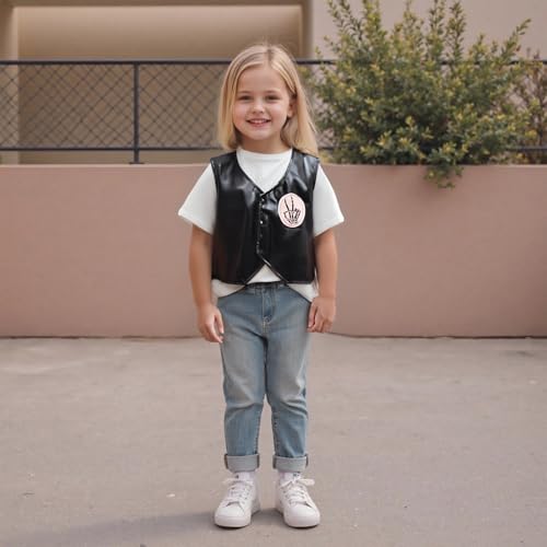 Bagilaanoe Toddler Baby Boy Girl 2nd Birthday Outfit Bad Two The Bone Letter Printed Vest Sleeveless Tops Jacket Waistcoat (Pink, 2-3 Years) - Image 2