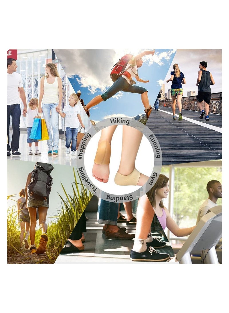 سيوسي زوجان من واقي الكوب الجل للكعب رائع لآلام الكعب والتهاب اللفافة الأخمصية للشفاء من الشقوق الجافة - Image 4