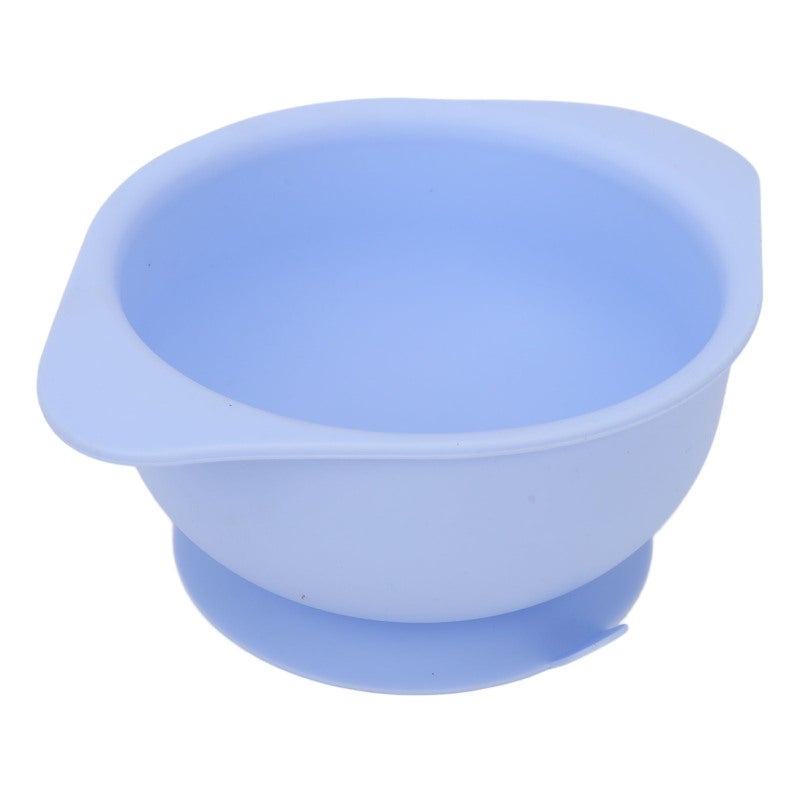 Suction Bowl: Light Blue Heat Resistant Silicone - Non Slip Anti Spill Easy Grip Bowl for Elderly, Disabled and Children - Image 4