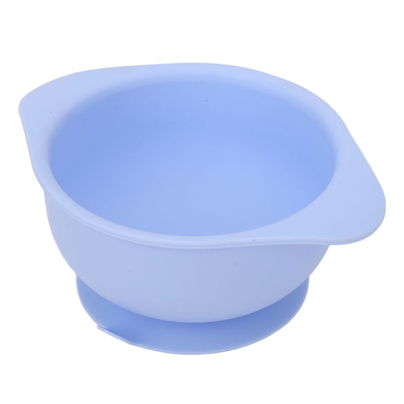 Suction Bowl: Light Blue Heat Resistant Silicone - Non Slip Anti Spill Easy Grip Bowl for Elderly, Disabled and Children - Image 5