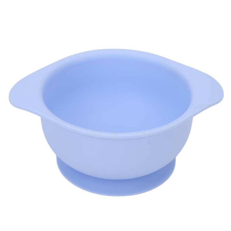 Suction Bowl: Light Blue Heat Resistant Silicone - Non Slip Anti Spill Easy Grip Bowl for Elderly, Disabled and Children - Image 2