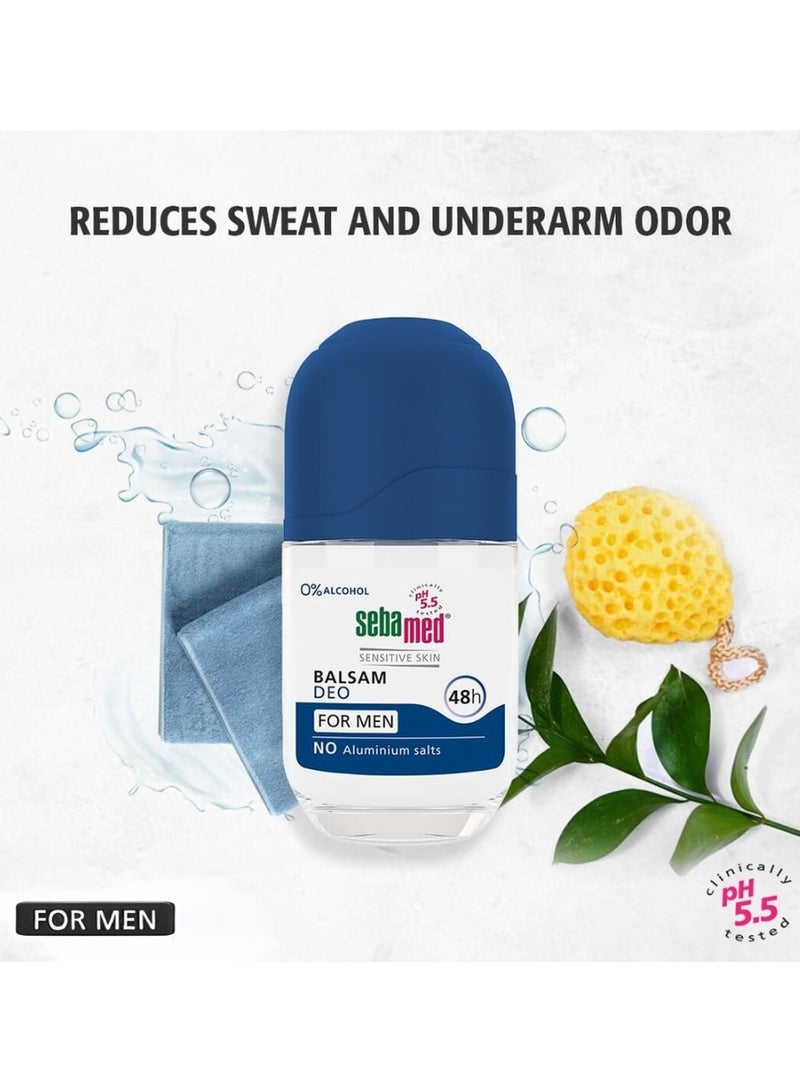 سيباميد مزيل عرق بلسم ديو للرجال ٤٨ ساعة (رول أون) مزيل رائحة العرق لطيف مع البيسابولول، خالي من الكحول والألومنيوم. - Image 3