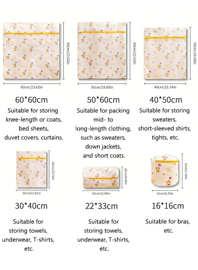 Laundry Washing Bag,Mesh Laundry Bags Laundry Bag Set,6-Piece Reusable Laundry Bag Set With Zipper Durable Fine Mesh Laundry Bags,Mesh Zipper Laundry Bag Set - Image 2