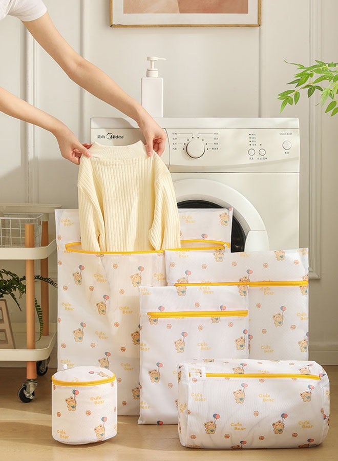 Laundry Washing Bag,Mesh Laundry Bags Laundry Bag Set,6-Piece Reusable Laundry Bag Set With Zipper Durable Fine Mesh Laundry Bags,Mesh Zipper Laundry Bag Set - Image 3