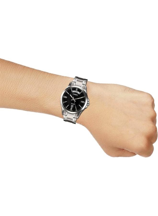 CASIO Men Stainless Steel Analog Wrist Watch MTP-1381D-1AVDF - 40 mm - Silver - Image 5