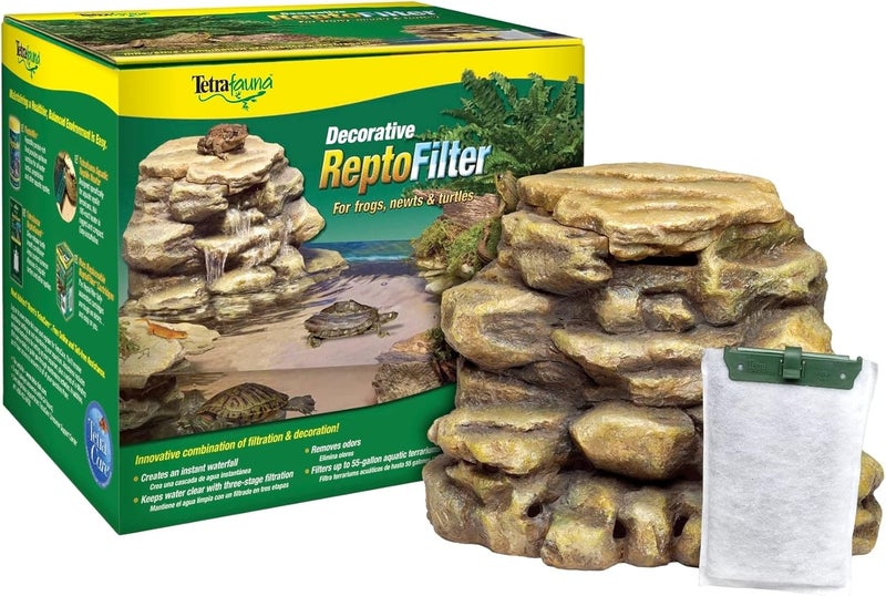 Tetra Decorative ReptoFilter for Turtles, Frogs, and Newts - 55 Gallon Terrarium Filtration & Waterfall - Image 2