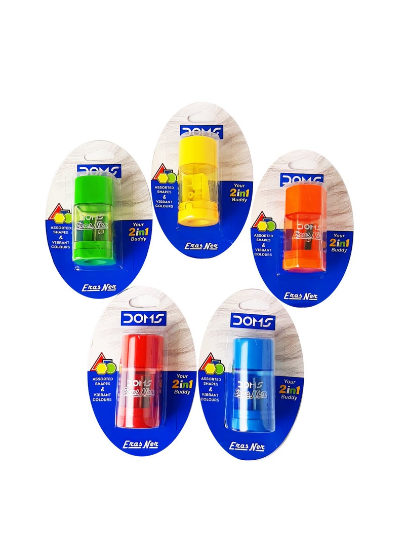 DOMS Set of Eraser & Sharpener, Assorted Shape - Image 1