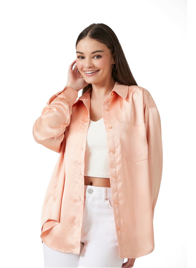 FOREVER 21 BUTTON DOWN WOVEN TOP - Image 1